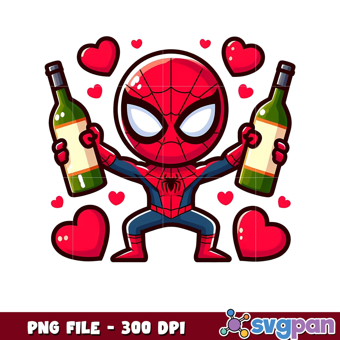 Fun Spider Hero with Bottles, Perfect for Party Themes