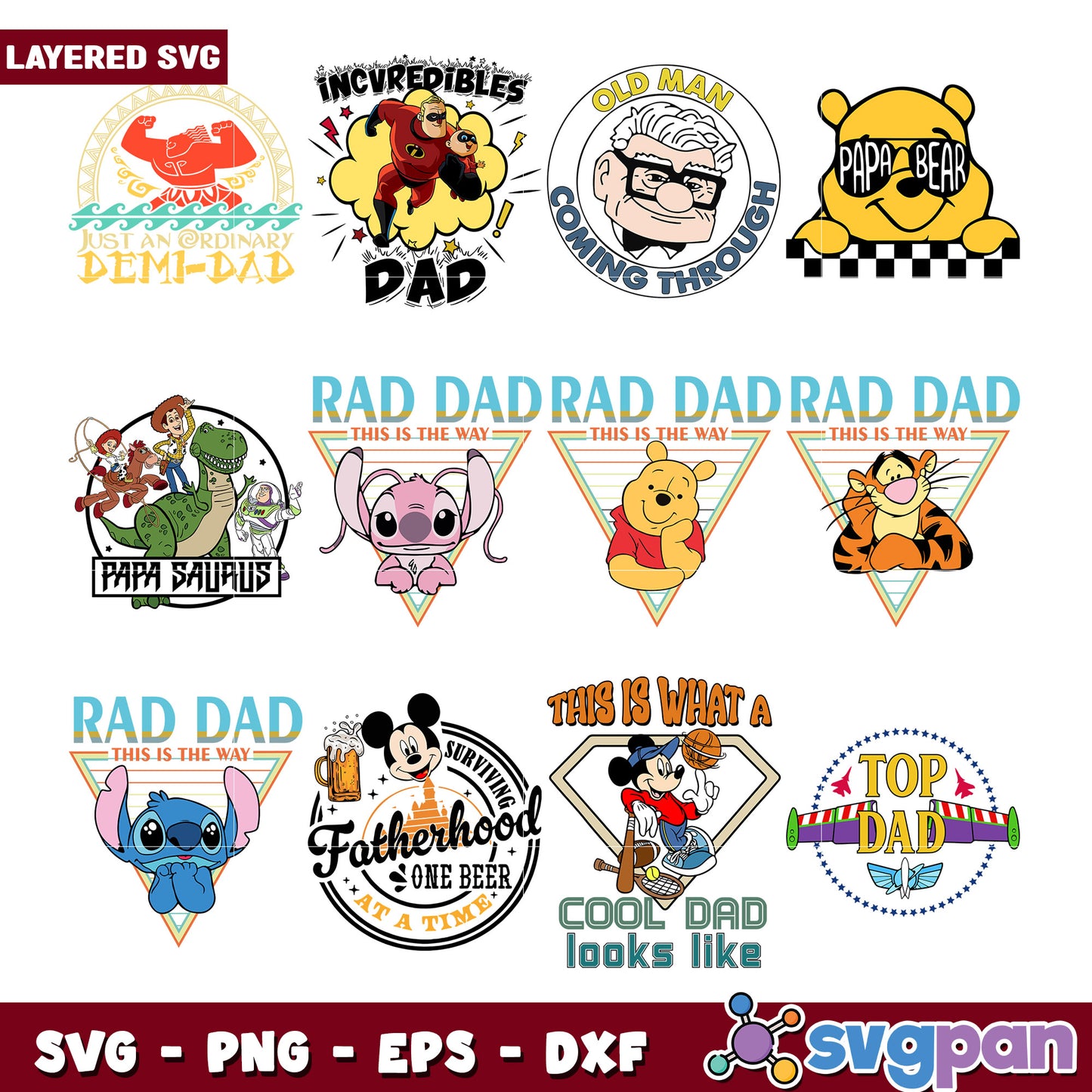 Fun and Creative Dad SVG Bundle for All Occasions