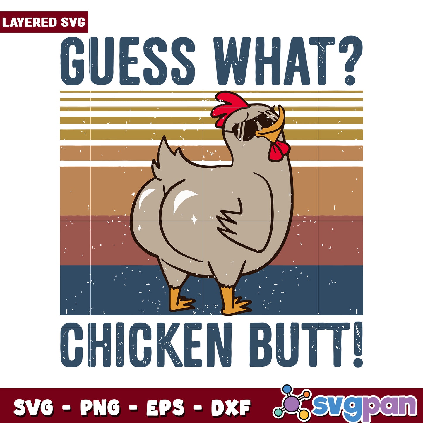 Funny Chicken Butts Design, Perfect for Fun SVG Projects