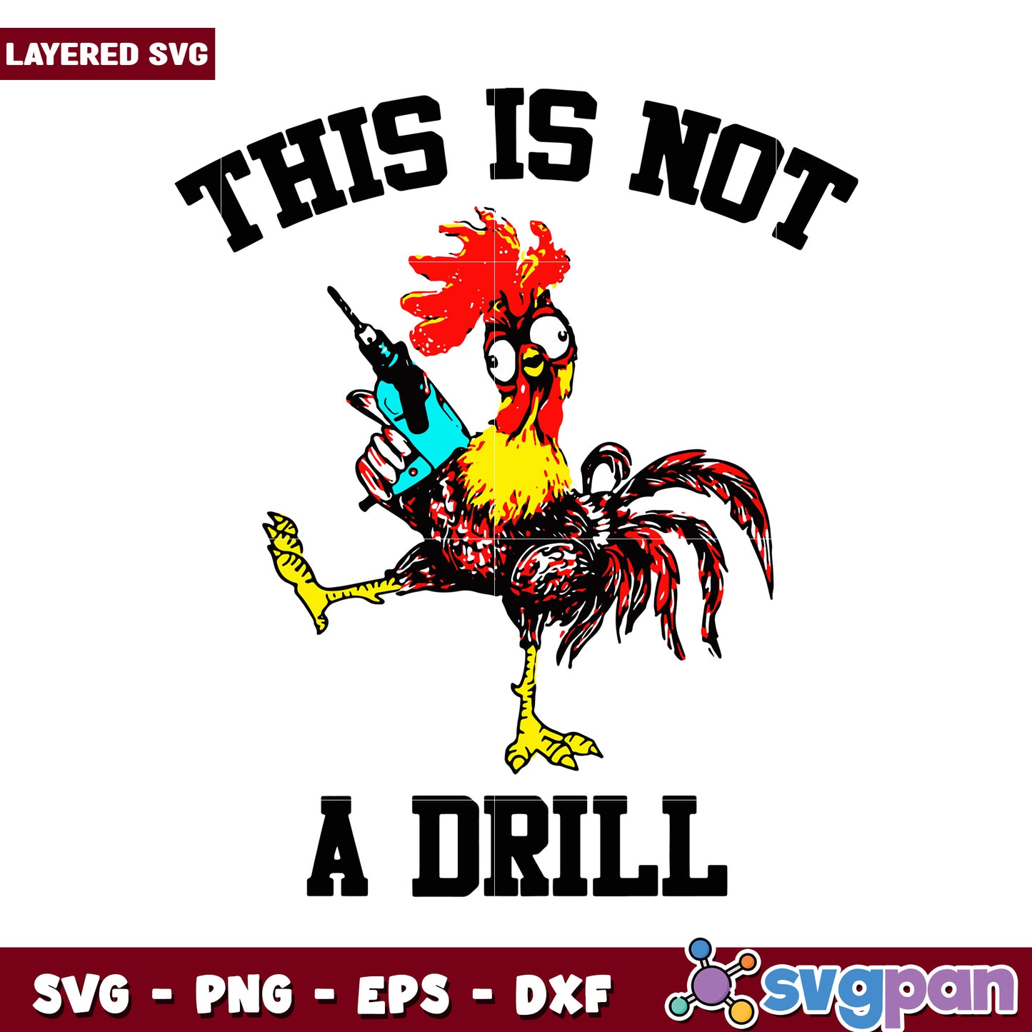 Funny Chicken SVG Design, Perfect for DIY Projects and Crafts