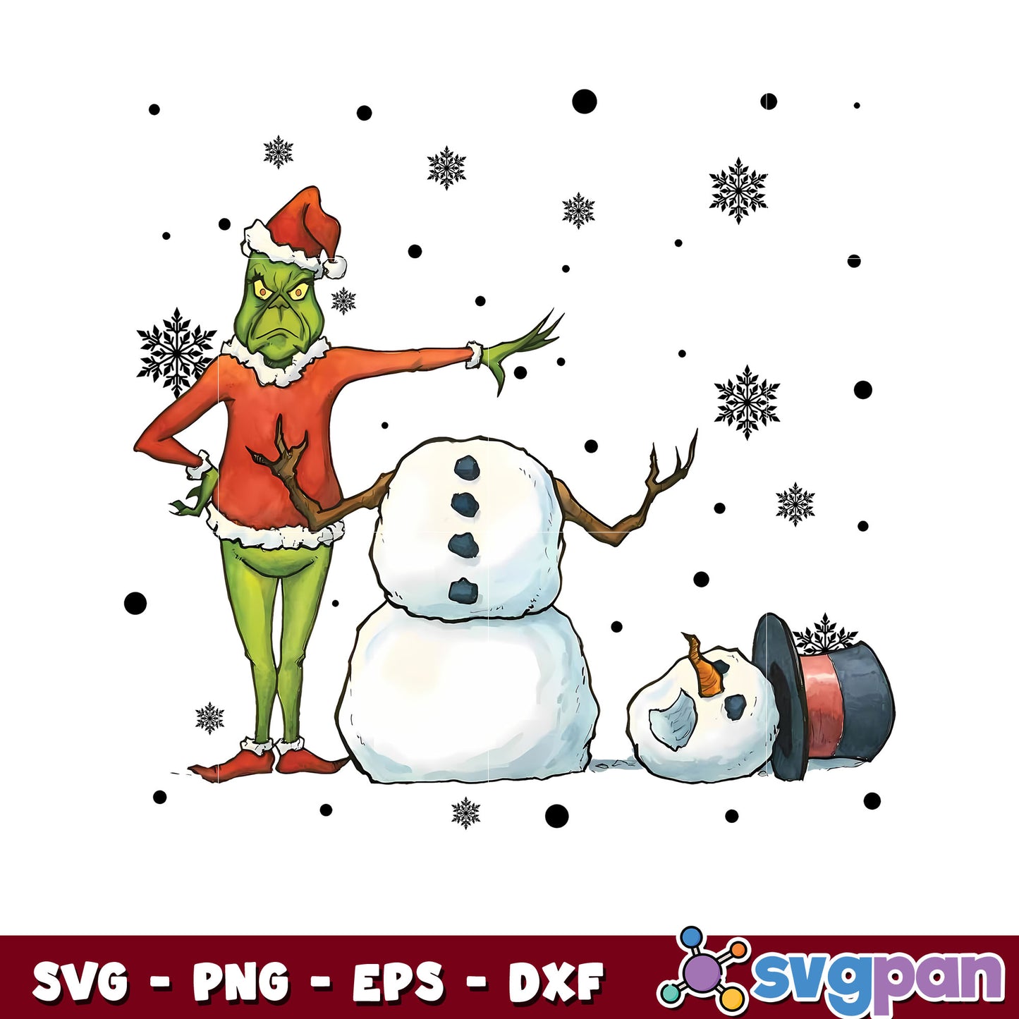 Funny Grinch Santa And Snowman Christmas svg, santa christmas svg