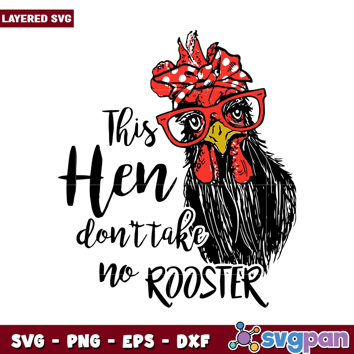 Funny Hen SVG Design for Crafting, Perfect for Chicken Lovers