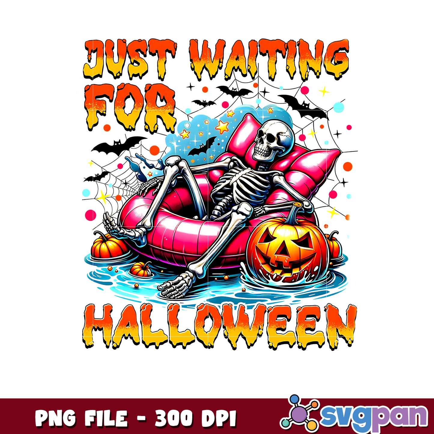 Funny Just Waiting for Halloween Pumpkin Summer PNG_0807241034-01