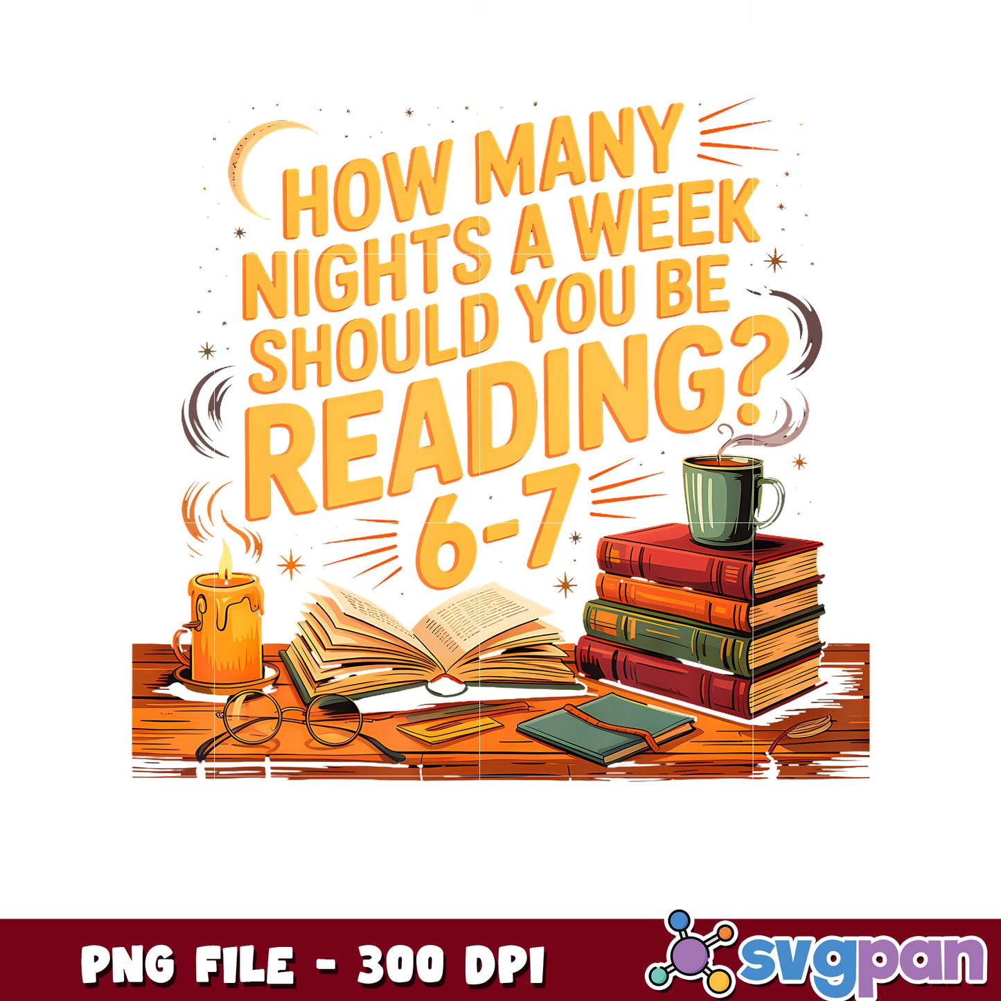 Funny Reading 67 png, christmas songs png, six seven png