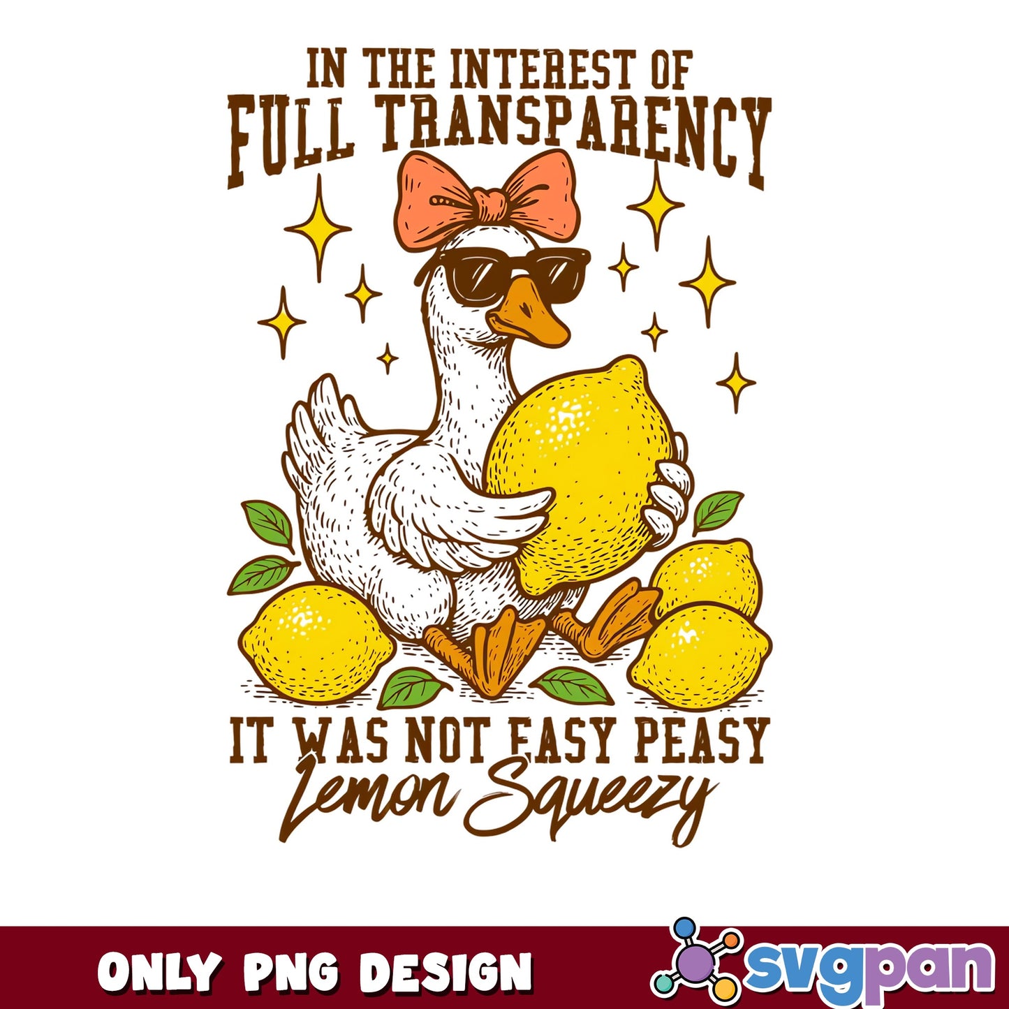 Funny Duck Lemon Squeezy PNG, Sarcastic Quote PNG, Cute Duck PNG