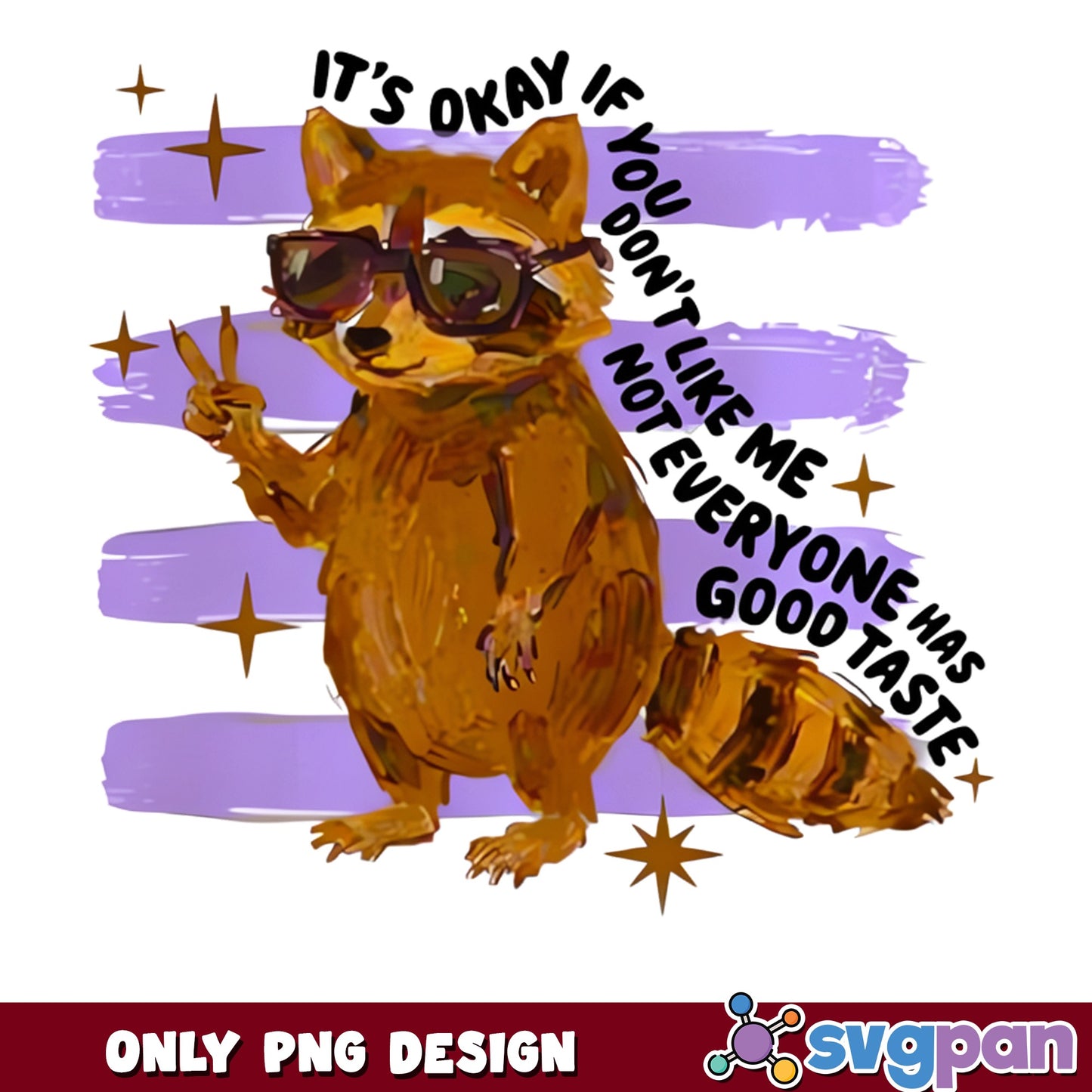 Funny Raccoon With Sunglasses PNG, Sarcastic Quote PNG, Cool Raccoon PNG