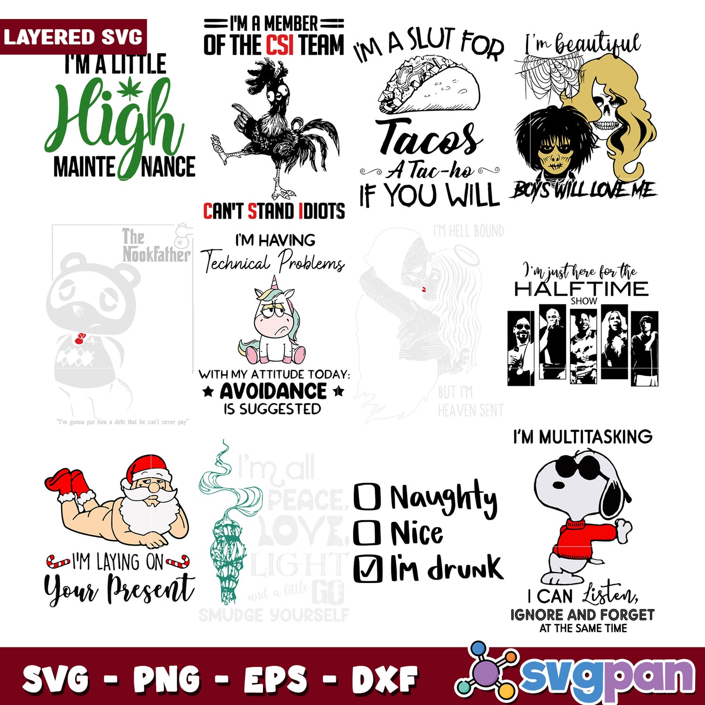Funny and Quirky SVG Bundle for Creative Projects