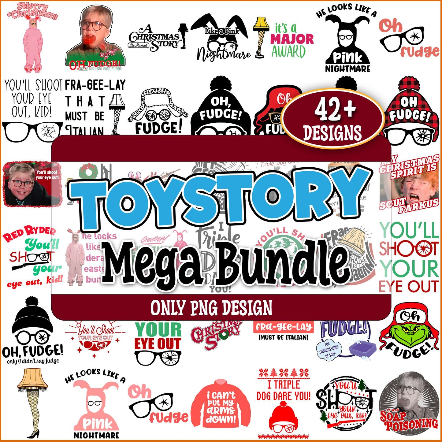 Funny christmas png bundle