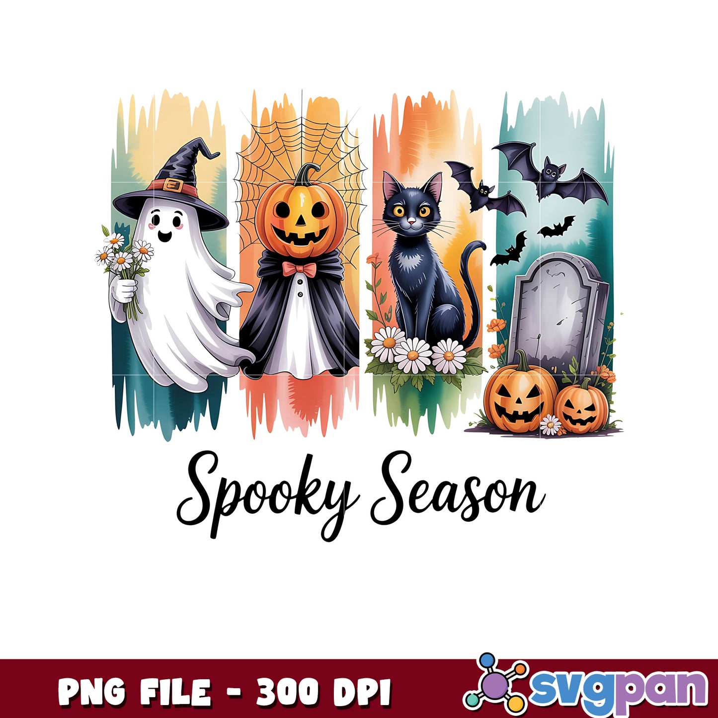 Funny design spooky season png, halloween season png, scary monster png