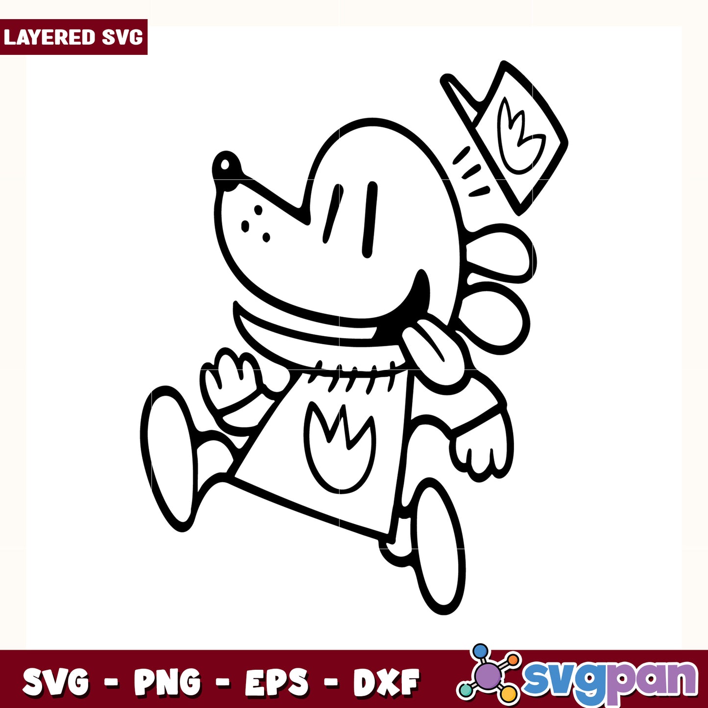Funny dog man design svg, funny comic dog svg, dog man characters svg