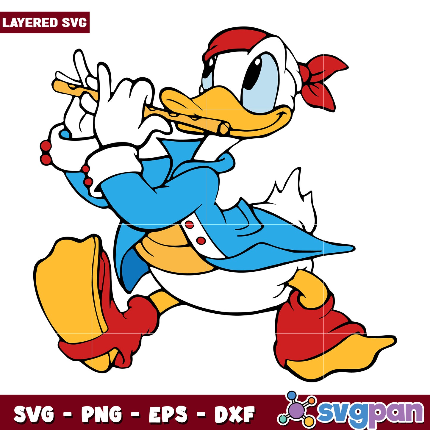 Funny donald pirate design svg, mickey mouse toys svg, disneyland svg