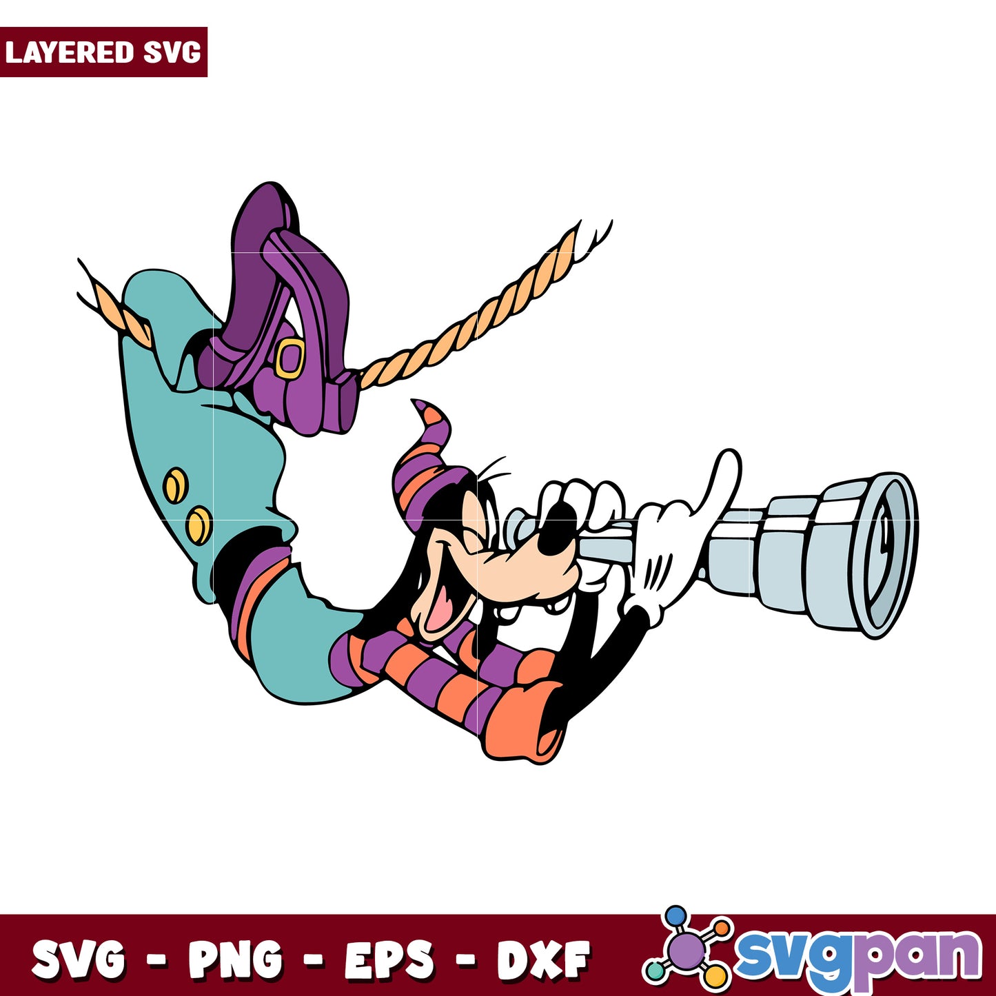 Funny goofy the dog pirate design svg, mickey mouse toys svg, disneyland svg