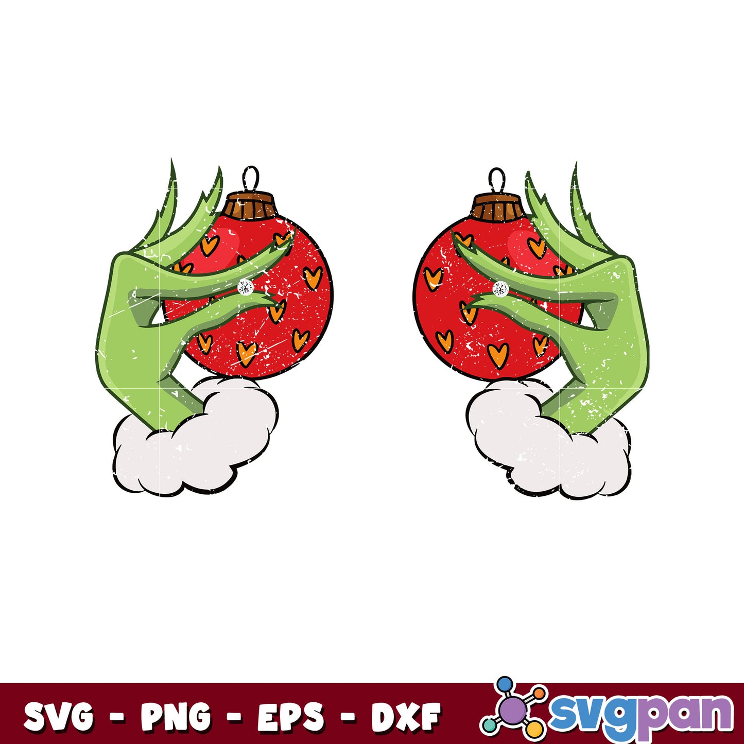 Funny grinch hands christmas svg