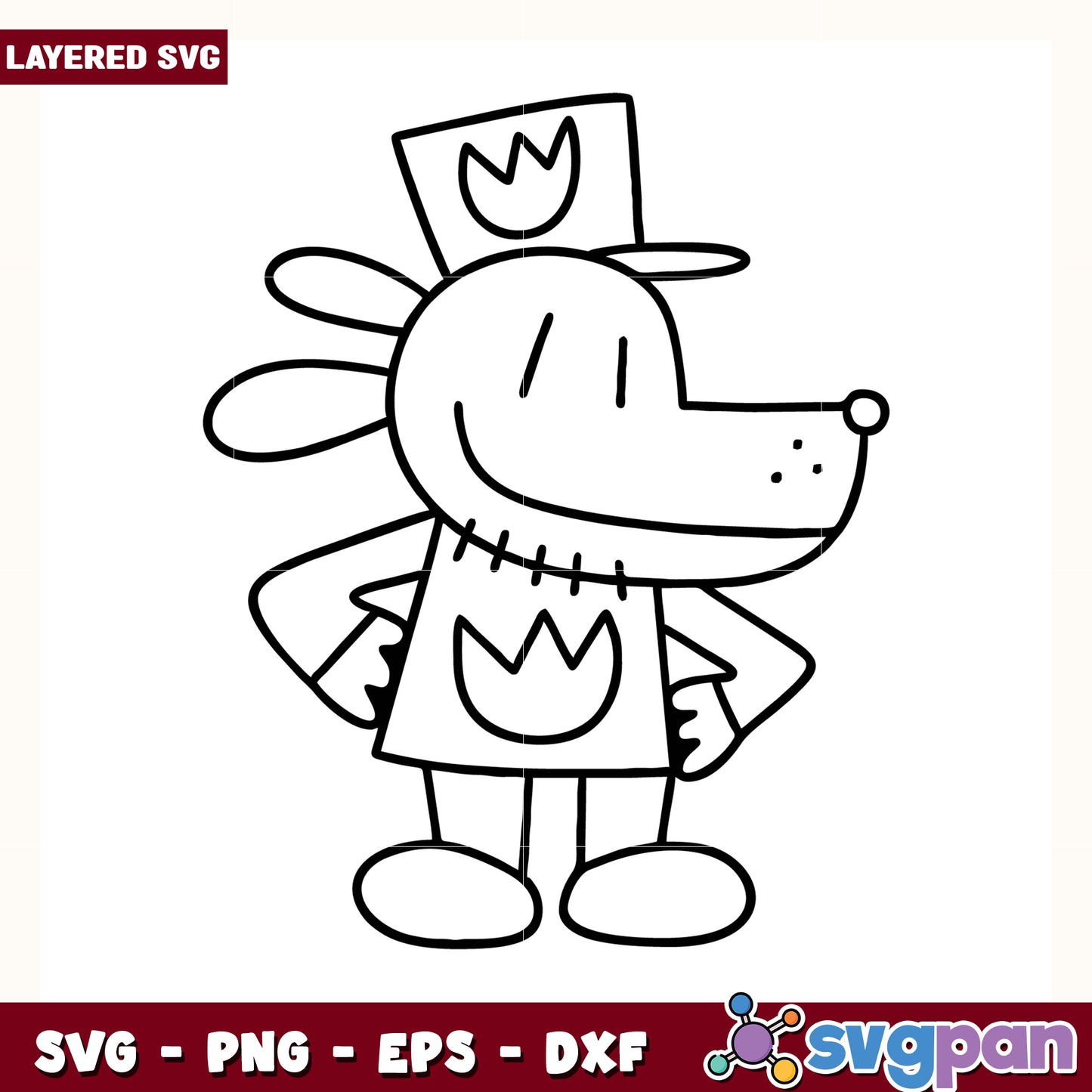Funny knight officer svg, dog man movie svg, dog man characters svg