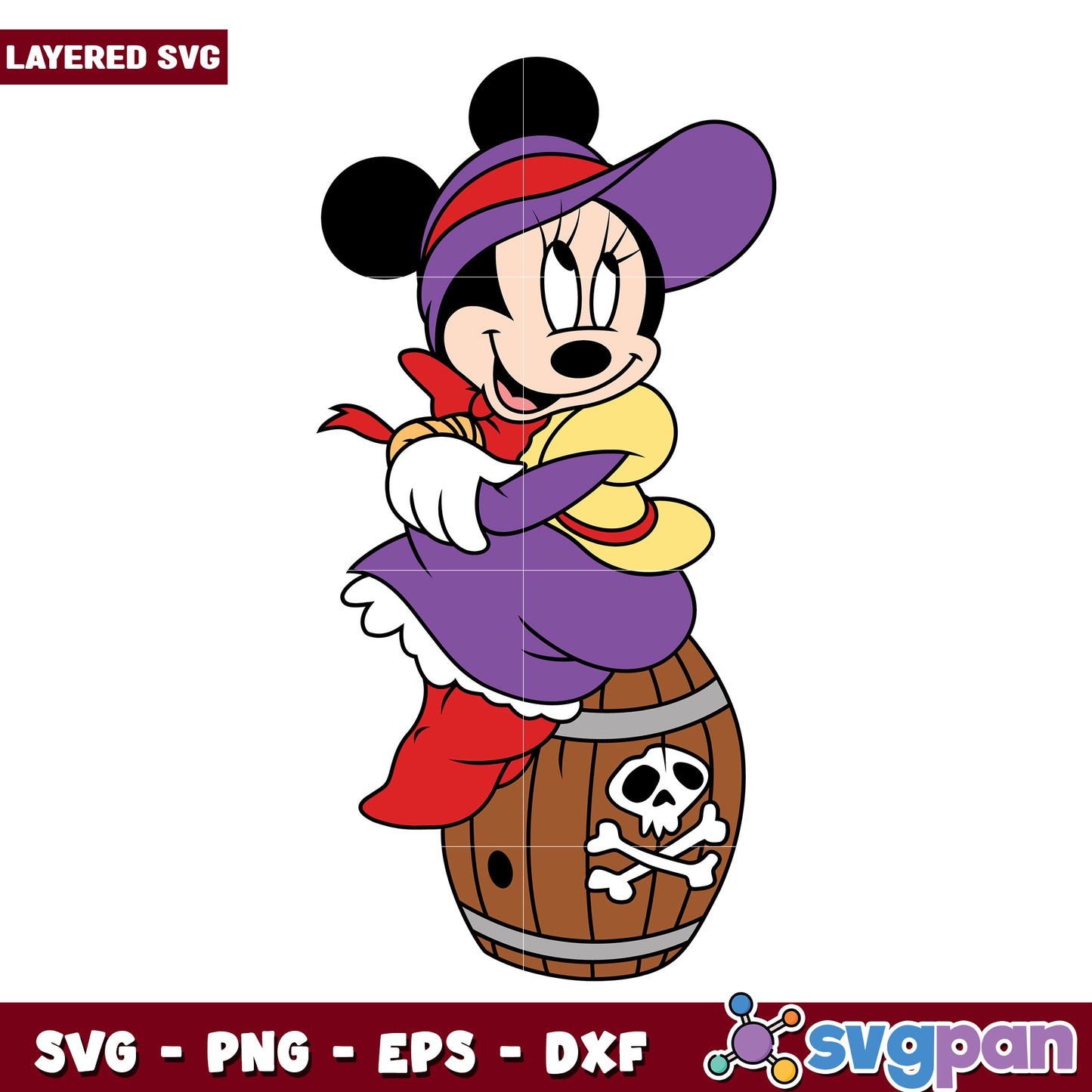 Funny minnie mosue pirate design svg, mickey mouse toys svg, disneyland svg
