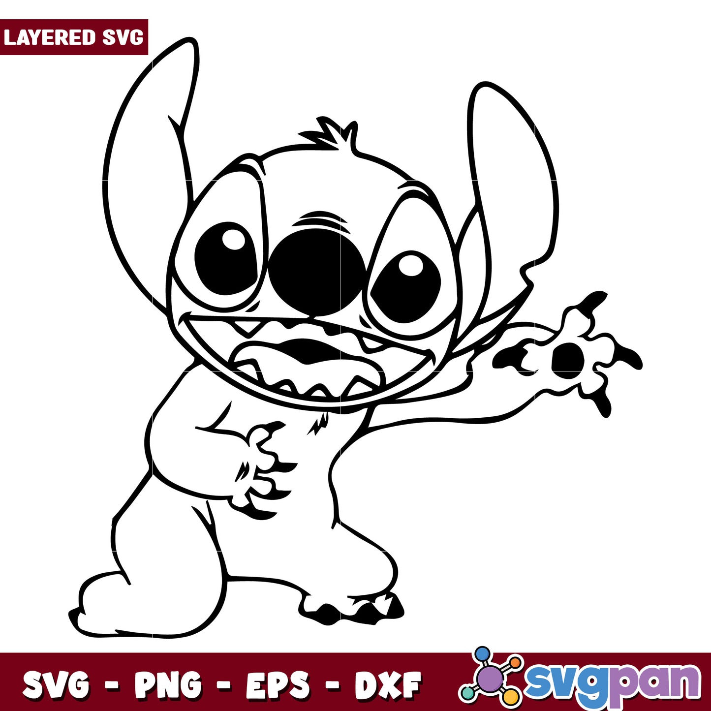 Funny stitch aloha svg, cute stitch svg, lilo and stitch movie svg