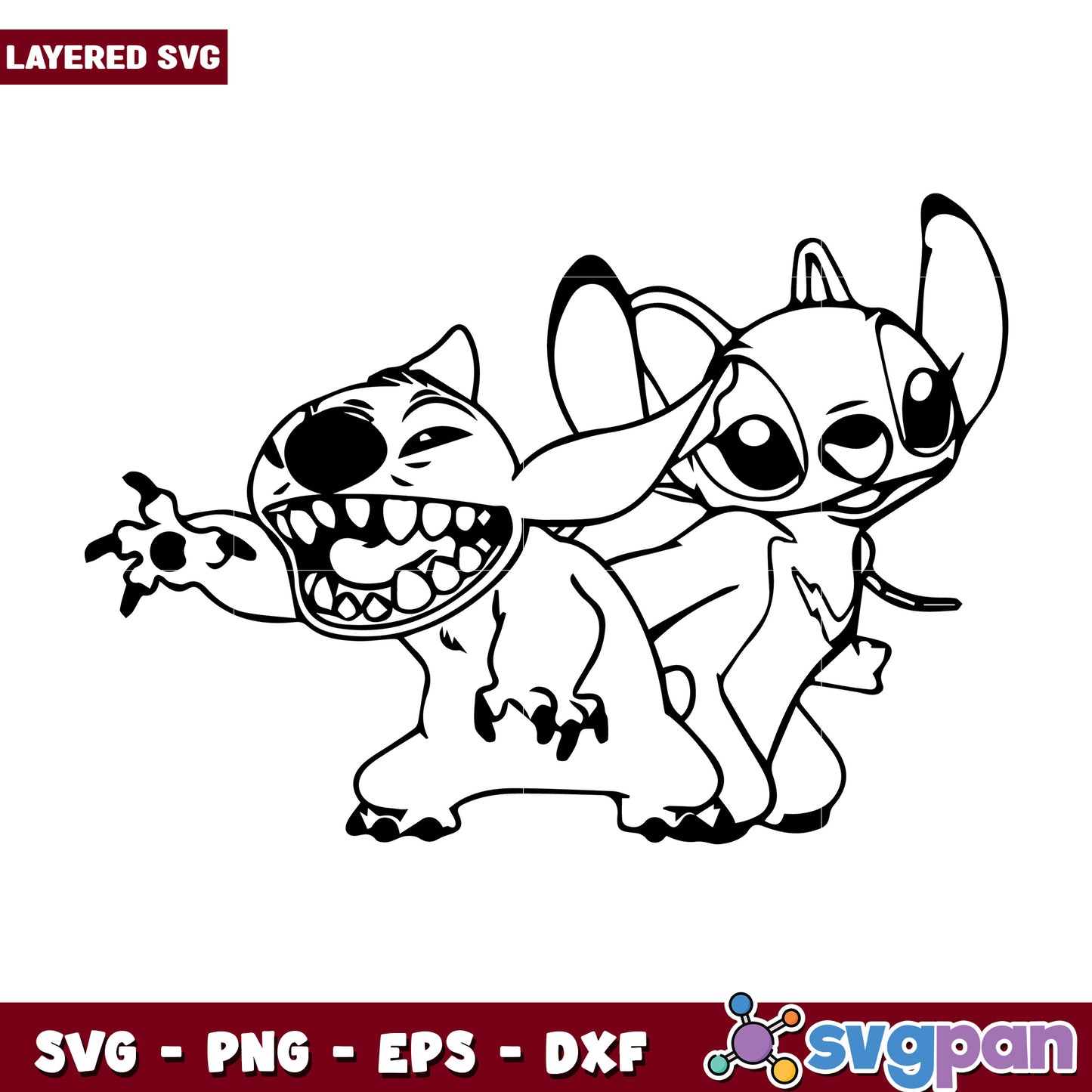 Funny stitch and angel svg, lilo and stitch toys svg, lilo and stitch movie svg