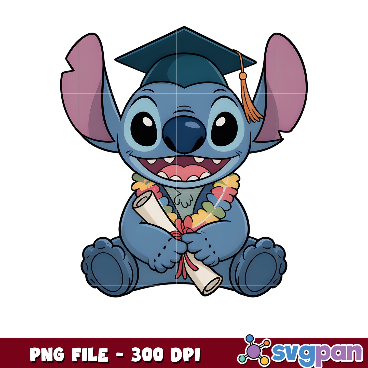 Funny stitch graduation png, lilo and stitch png, class of 2025 png