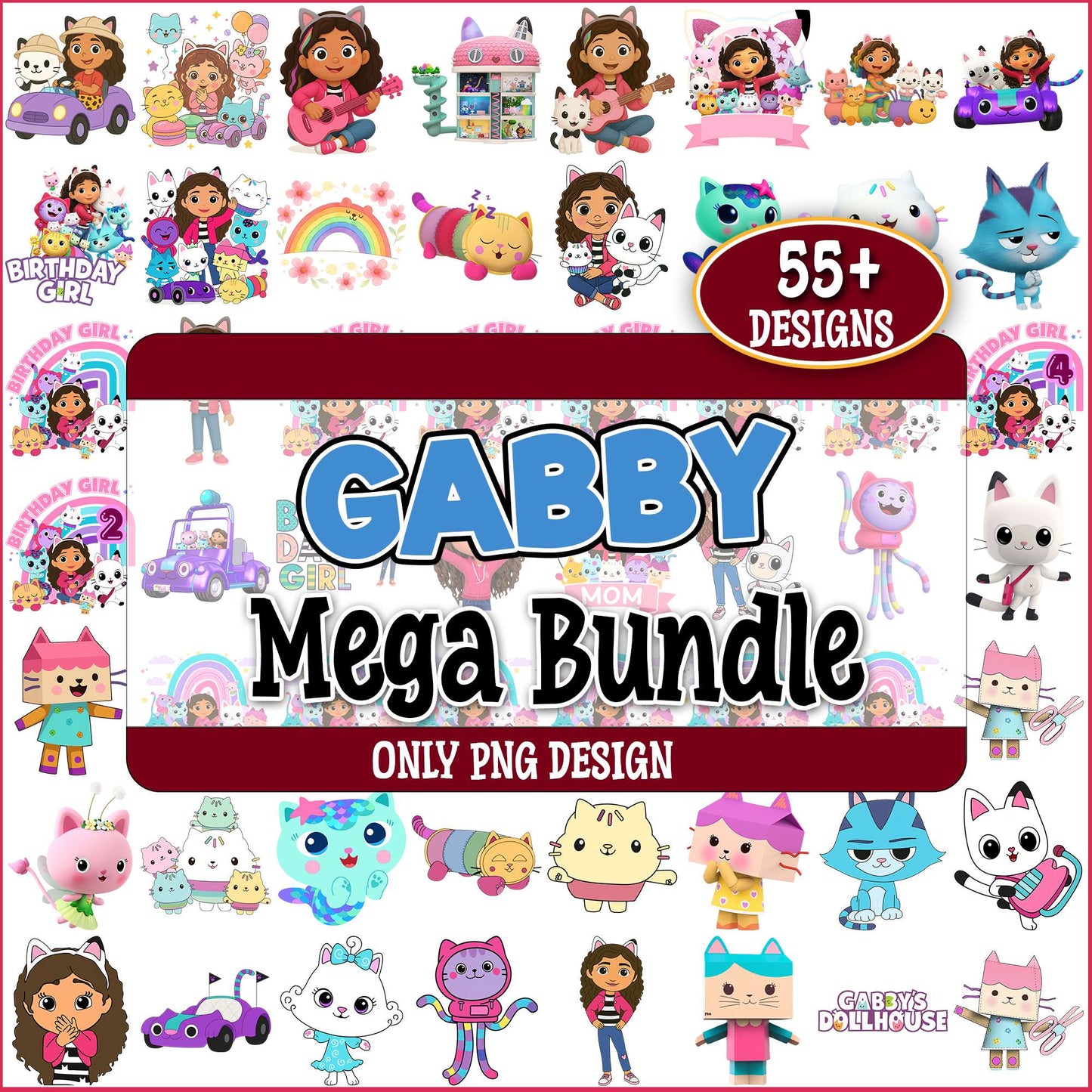 Gabby cute design png bundle