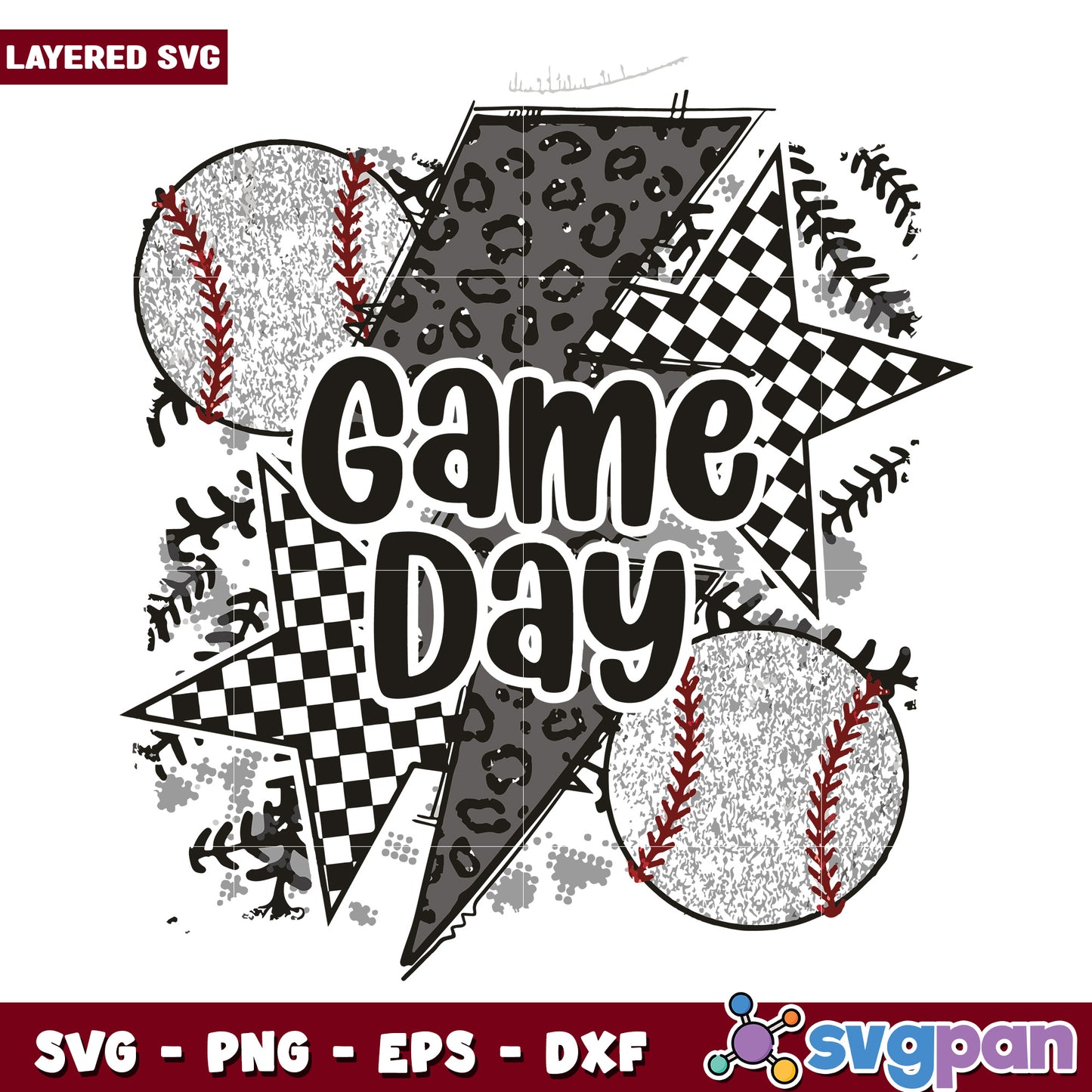 Game day baseball svg, sports day svg, funny game day vibes svg
