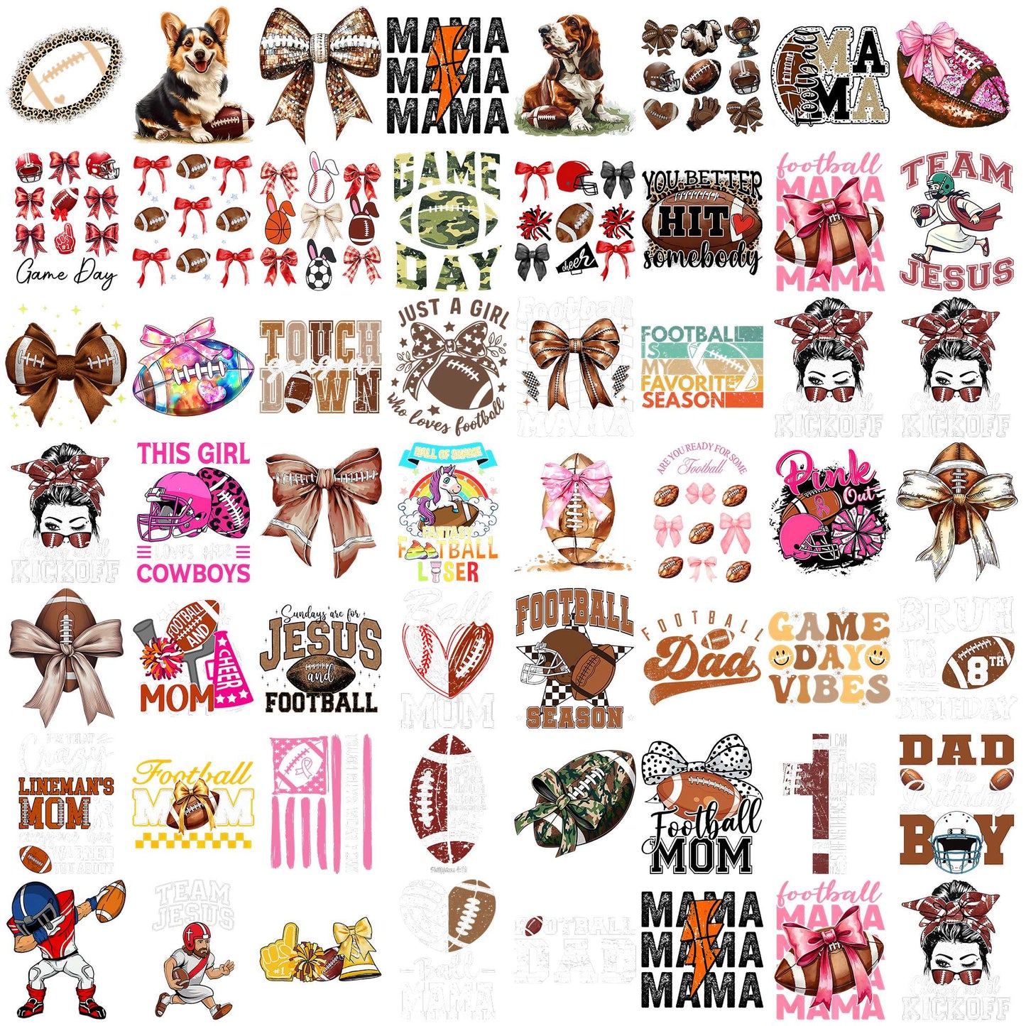 Game day football png bundle, college game day png, football games today png