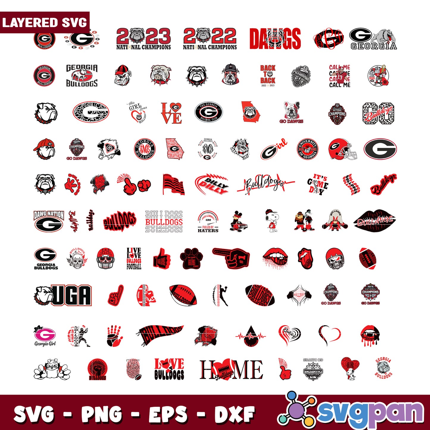 Georgia Bulldogs SVG Bundle 2022 2023