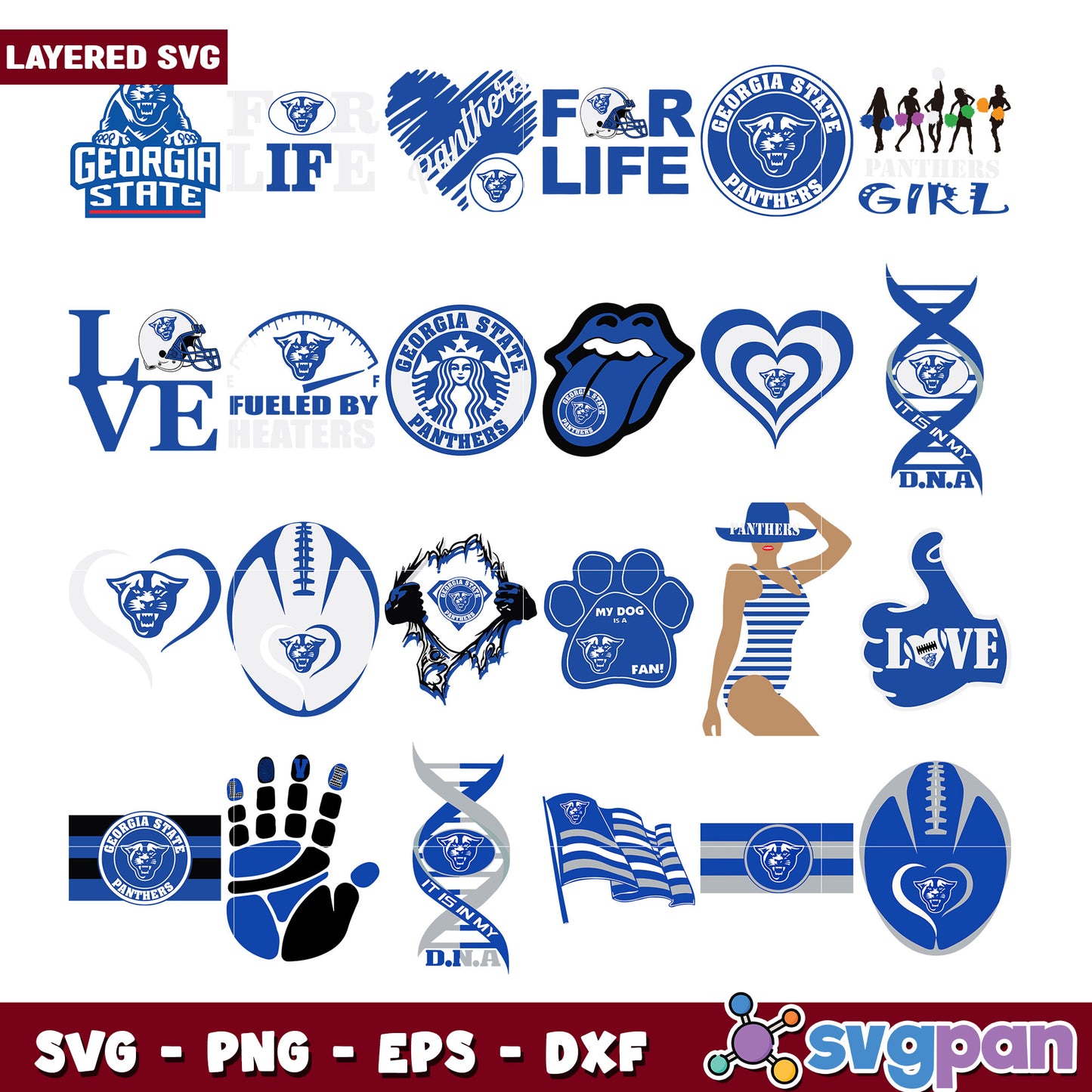 Georgia State Panthers SVG Bundle for Creative Projects