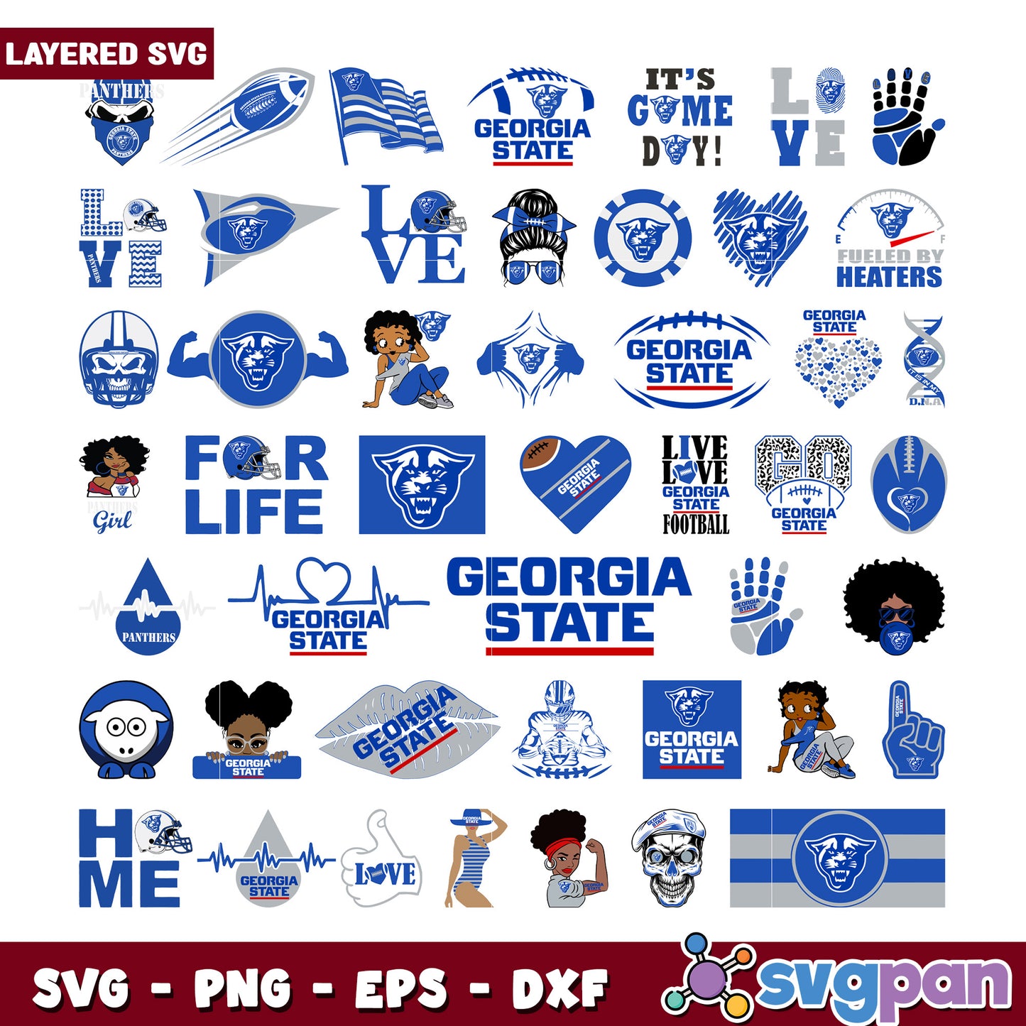 Georgia State Panthers SVG Bundle for Creative Use