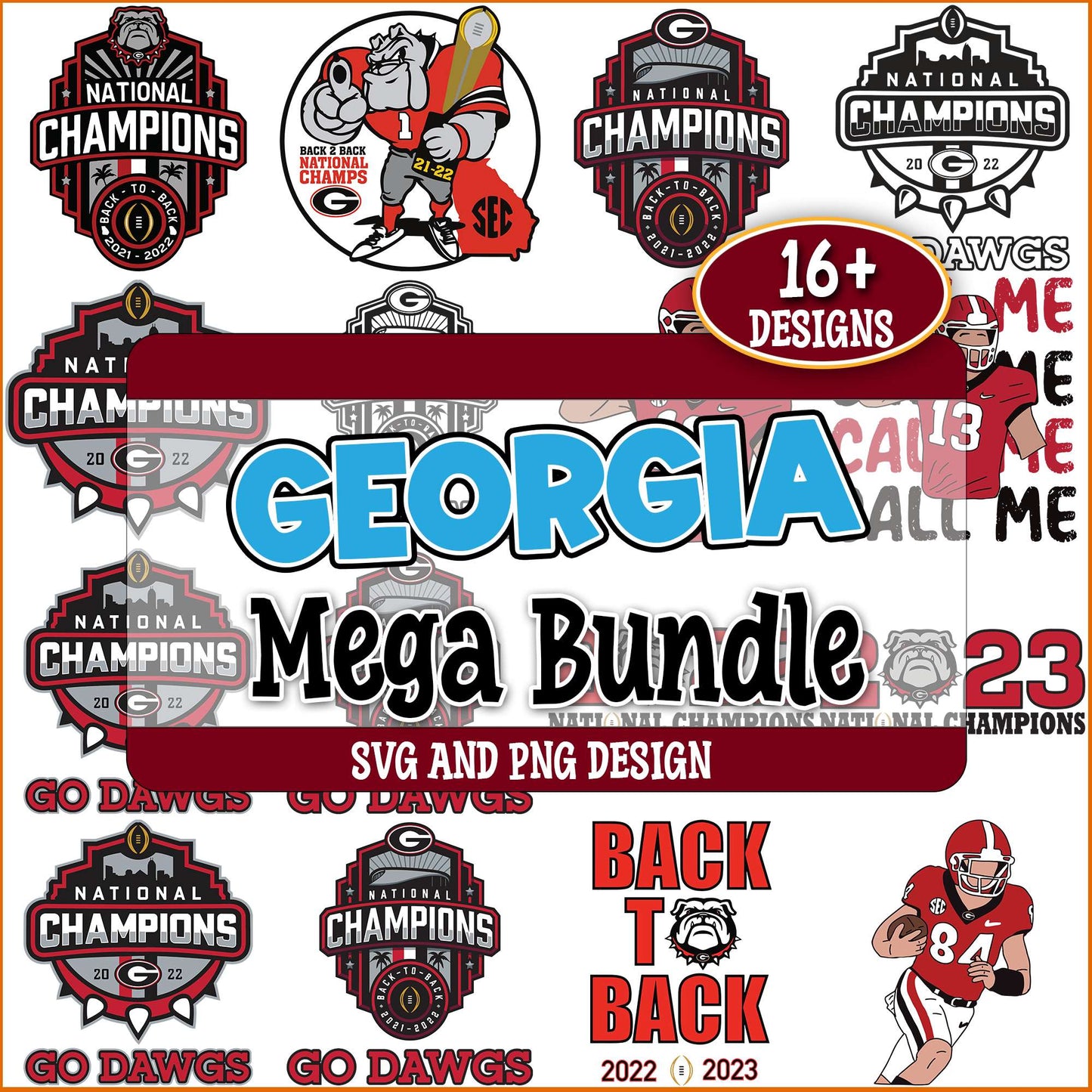 Georgia football svg bundle