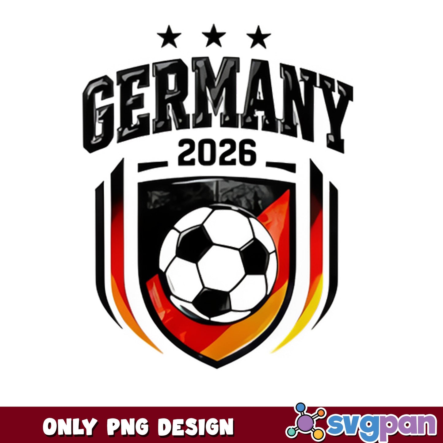 Germany 2026 Soccer PNG, World Cup Football PNG, Germany Flag PNG