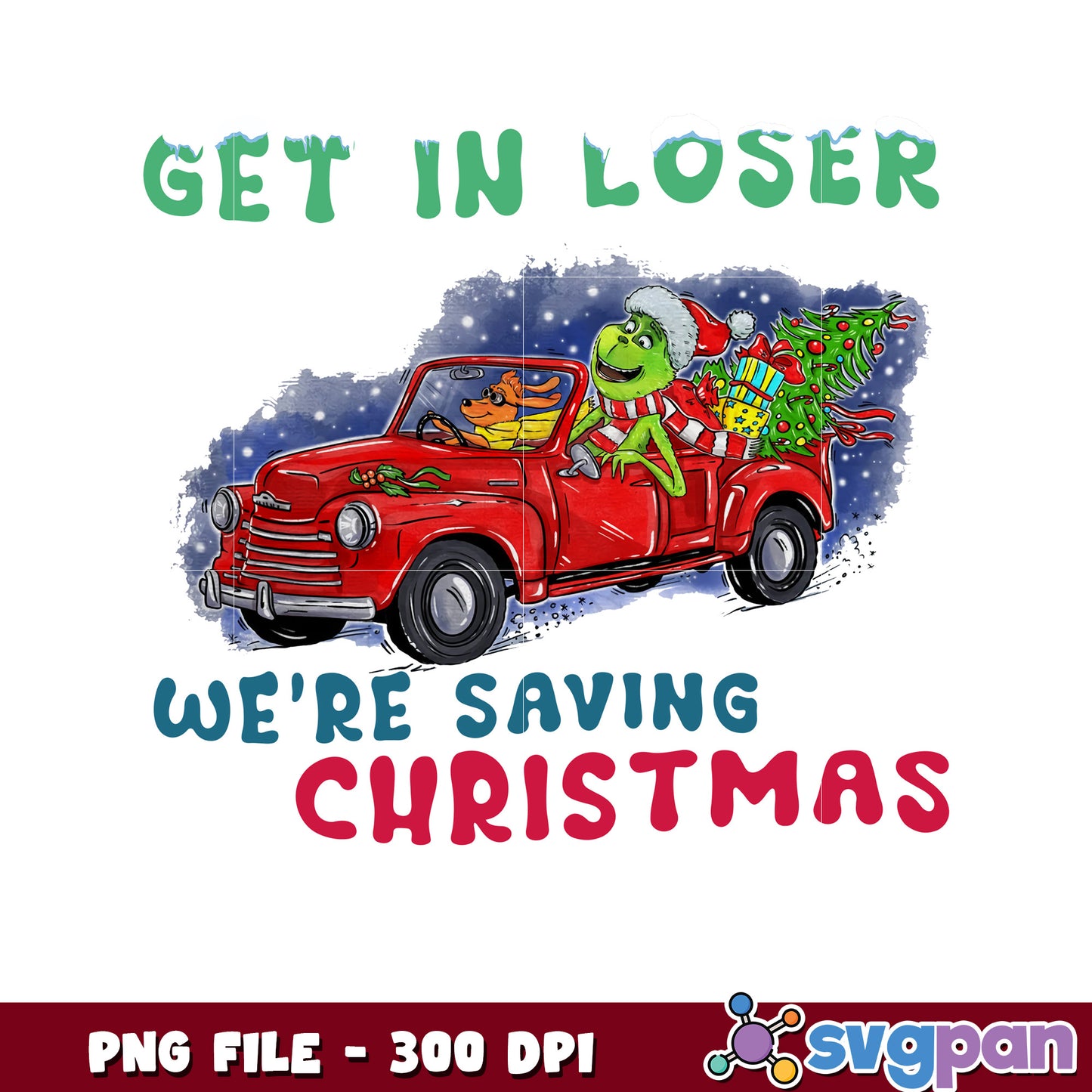 Get in loser png, blue grinch png, grinch cartoon png