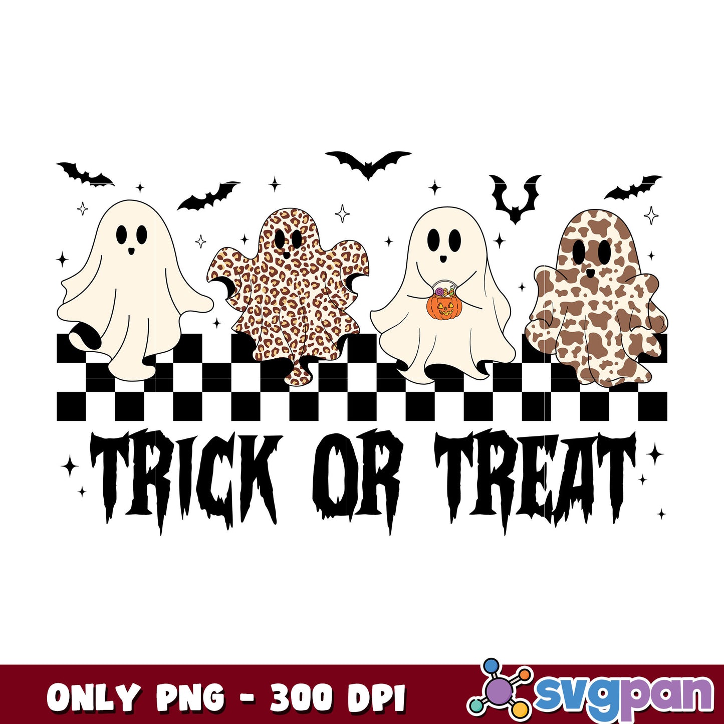 Ghost halloween trick or treat png, mickey halloween png