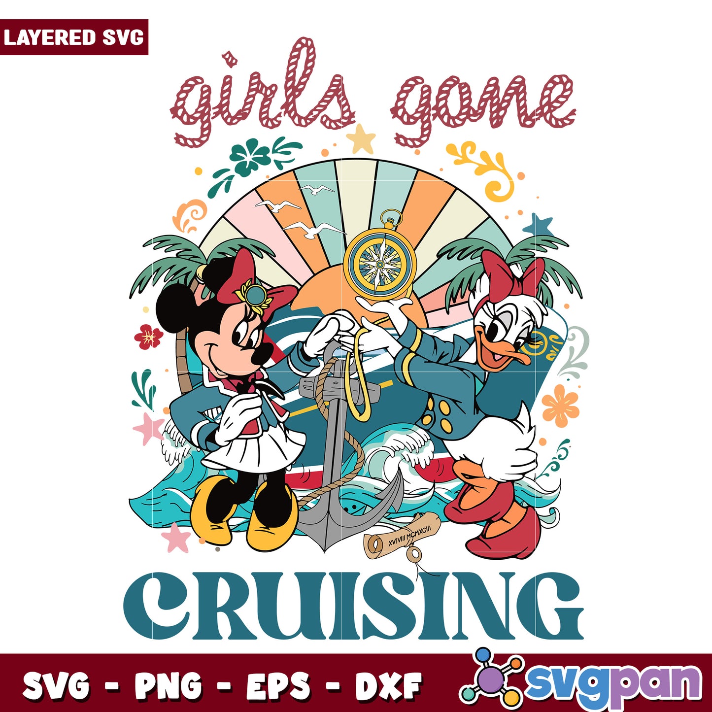 Girls gone cruising png, summer time png, disneyland holiday png