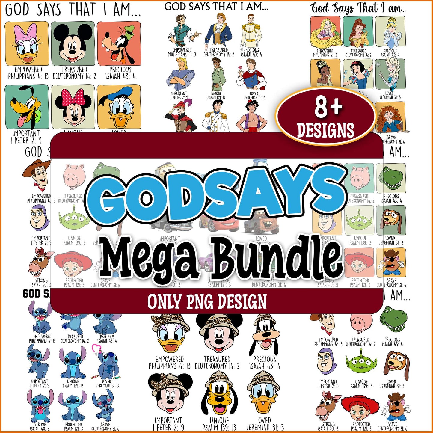 God says message png bundle