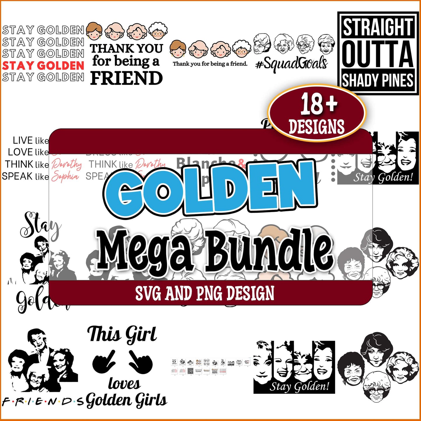 Golden girls svg bundle