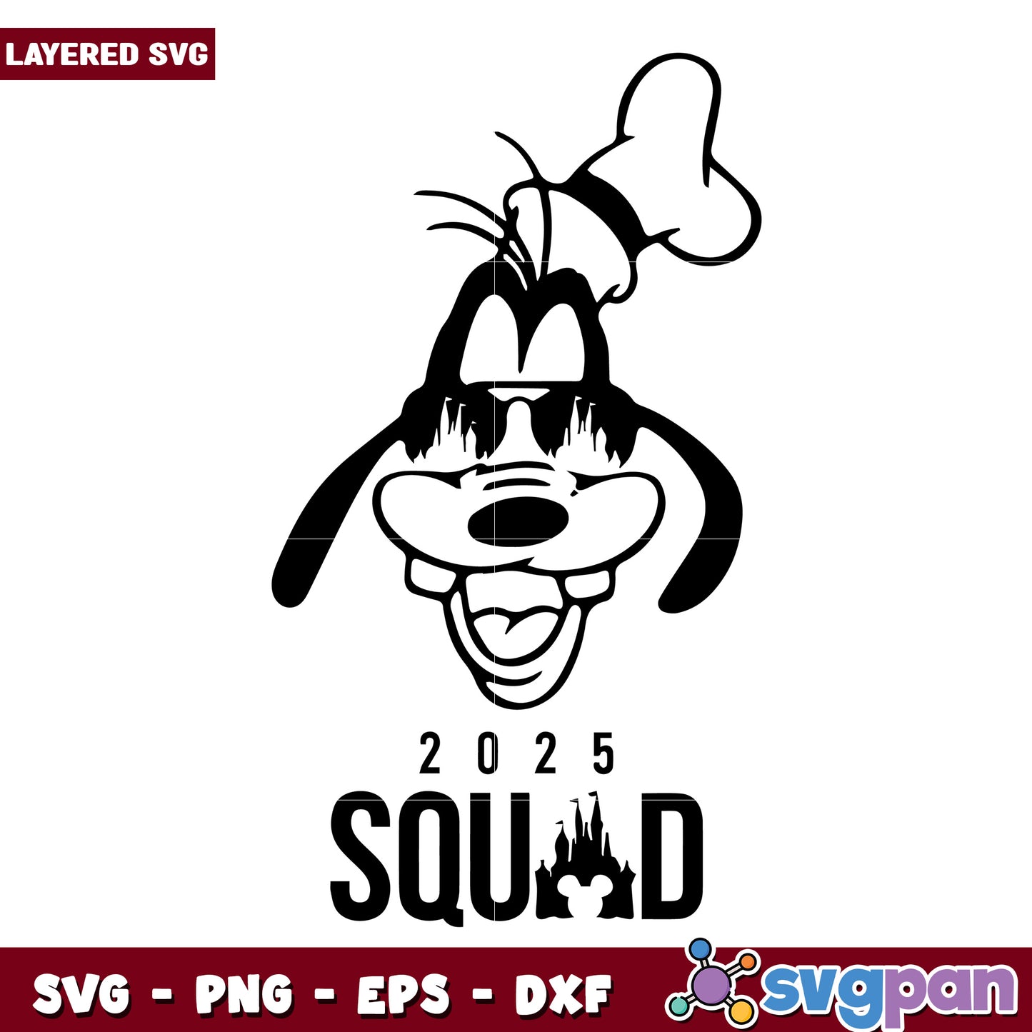 Goofy 2025 squad svg, disney mickey mouse svg, disney trip svg