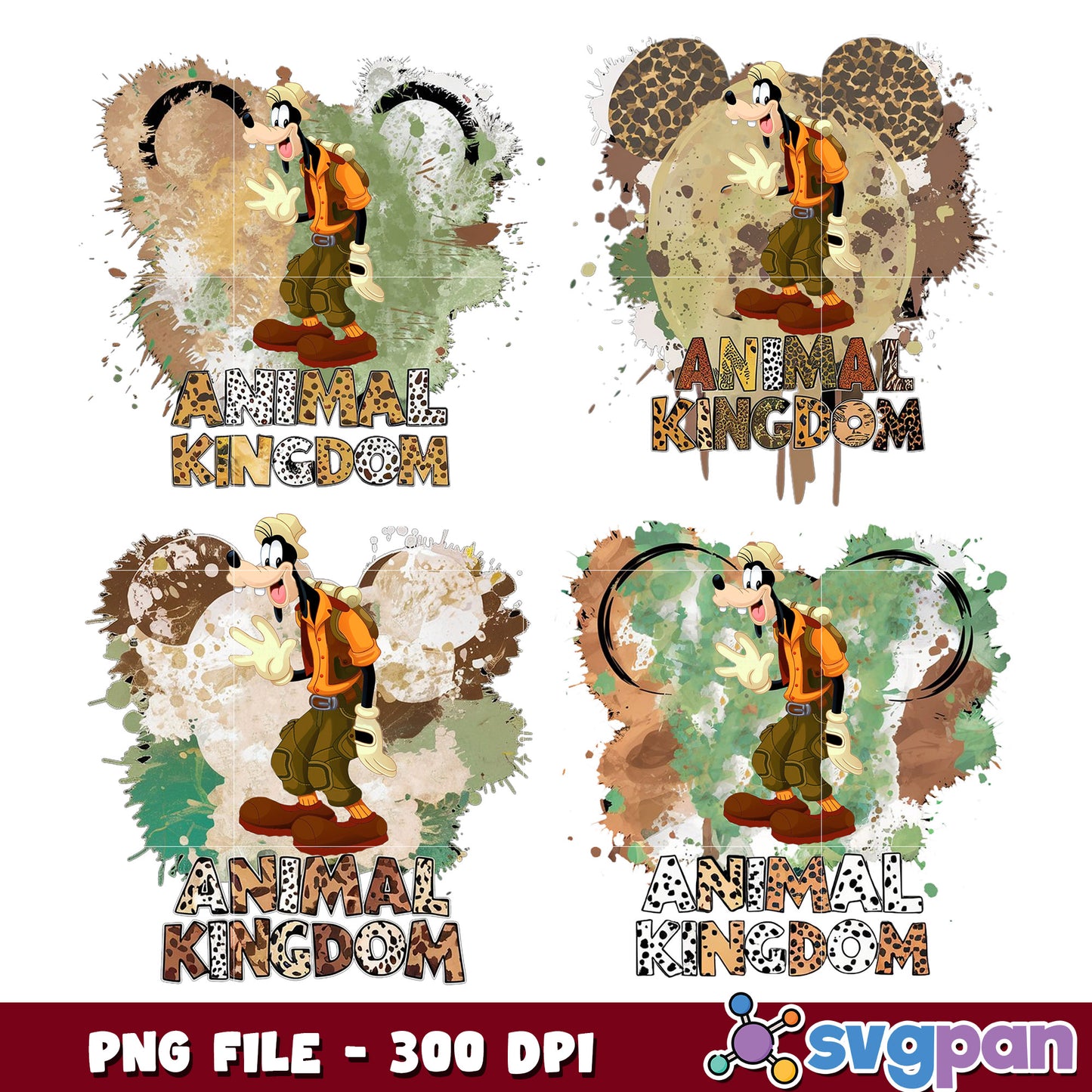 Goofy Animal Kingdom PNG Bundle