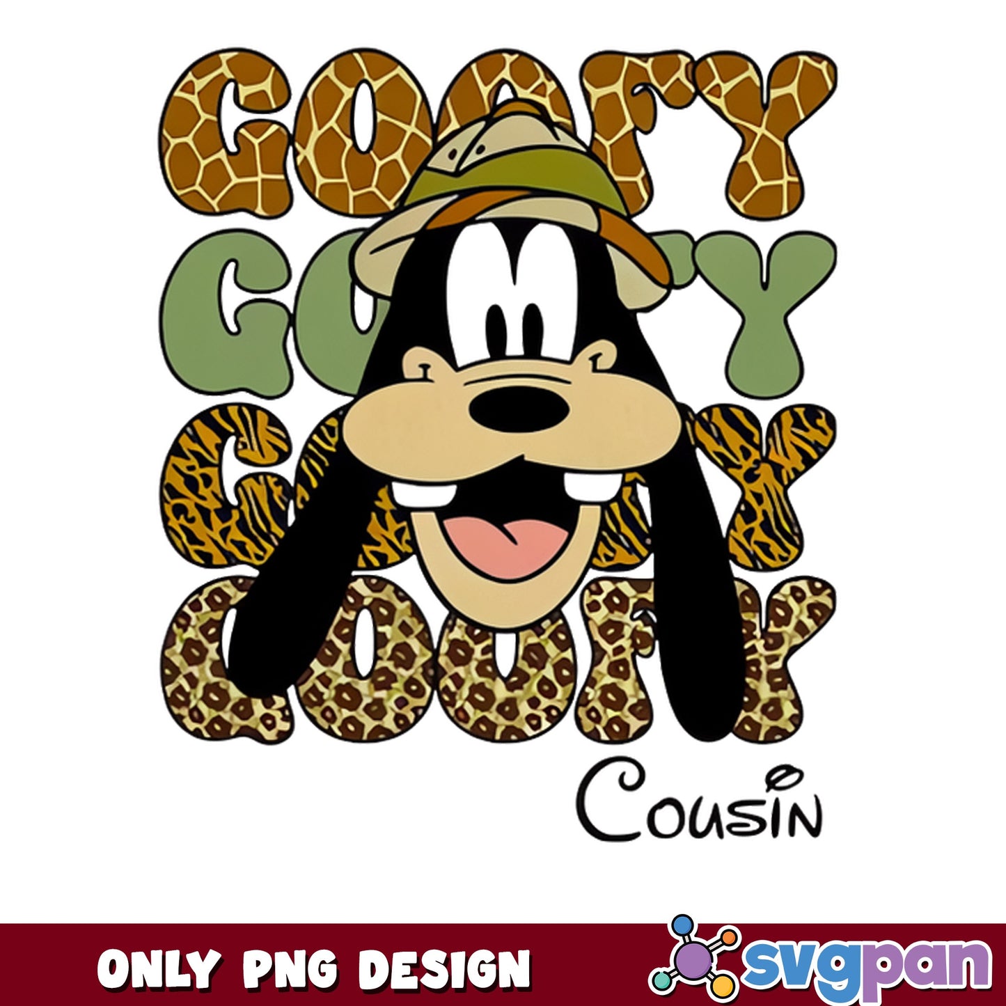 Goofy Cousin Safari PNG, Disney Animal Kingdom PNG, Family Trip PNG