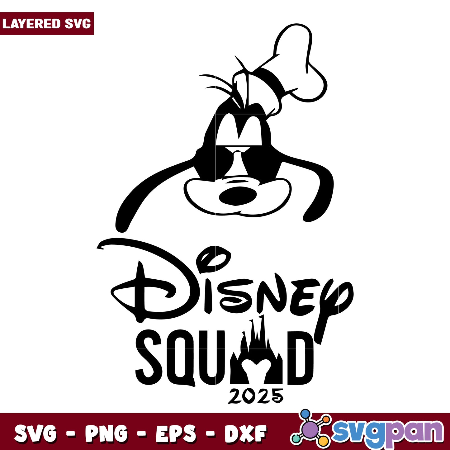 Goofy disney squad svg, disney and characters svg, disney cartoons svg