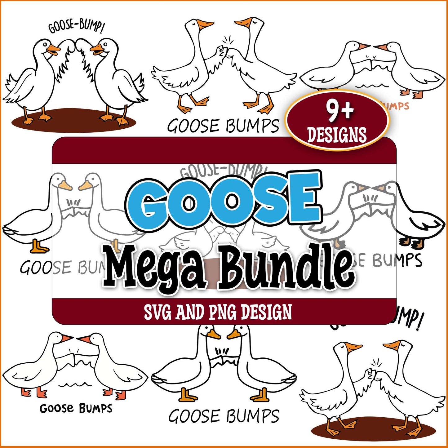 Goose bump duck svg bundle