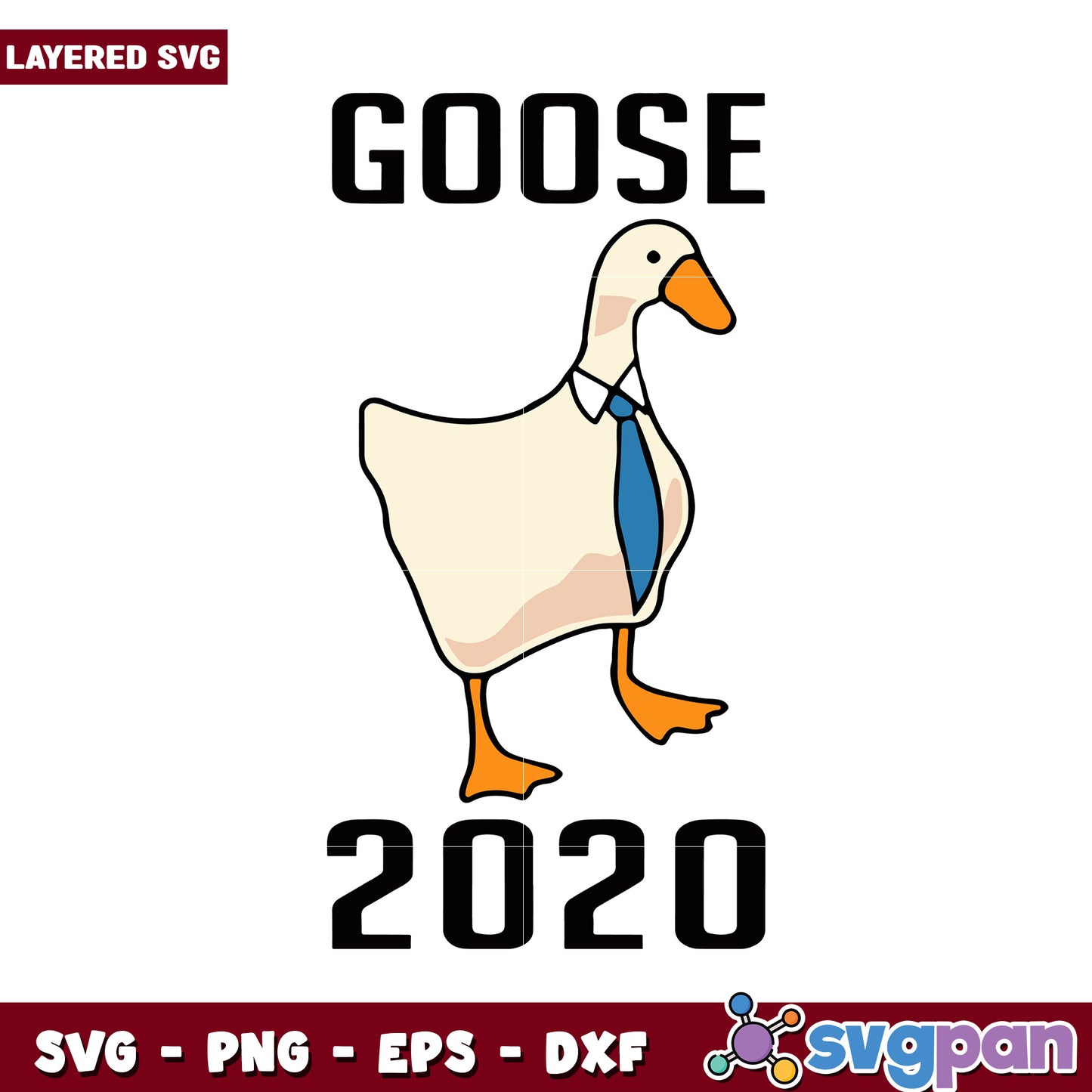 Goose in a Suit Design for Crafts, Perfect for 2020 Projects
