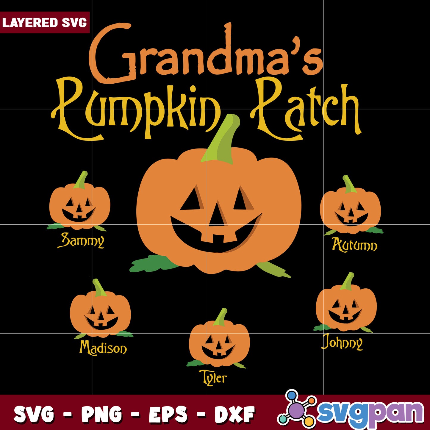 Grandma's pumpkin path svg, halloween toys svg, halloween vacation svg