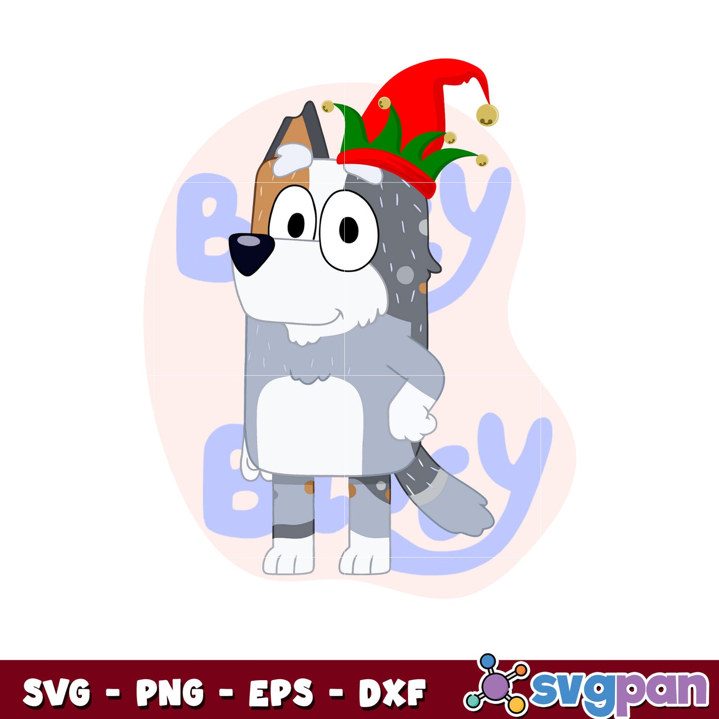 Grandpa bob bluey dog christmas svg, christmas cartoons svg