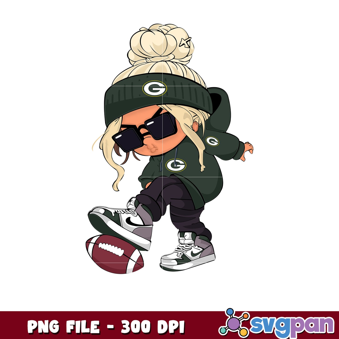 Green bay packers girl design png, game day vibes png png, nfl team logo png