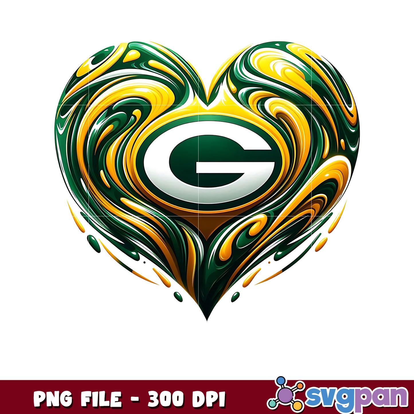 Green bay packers heart png, nfl reddit png, nfl network png