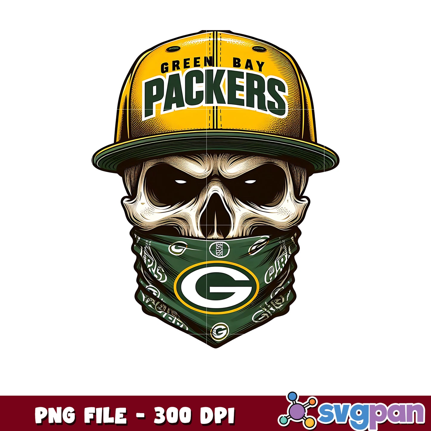 Green bay packer skull png, nfl scores today png, nfl games today png