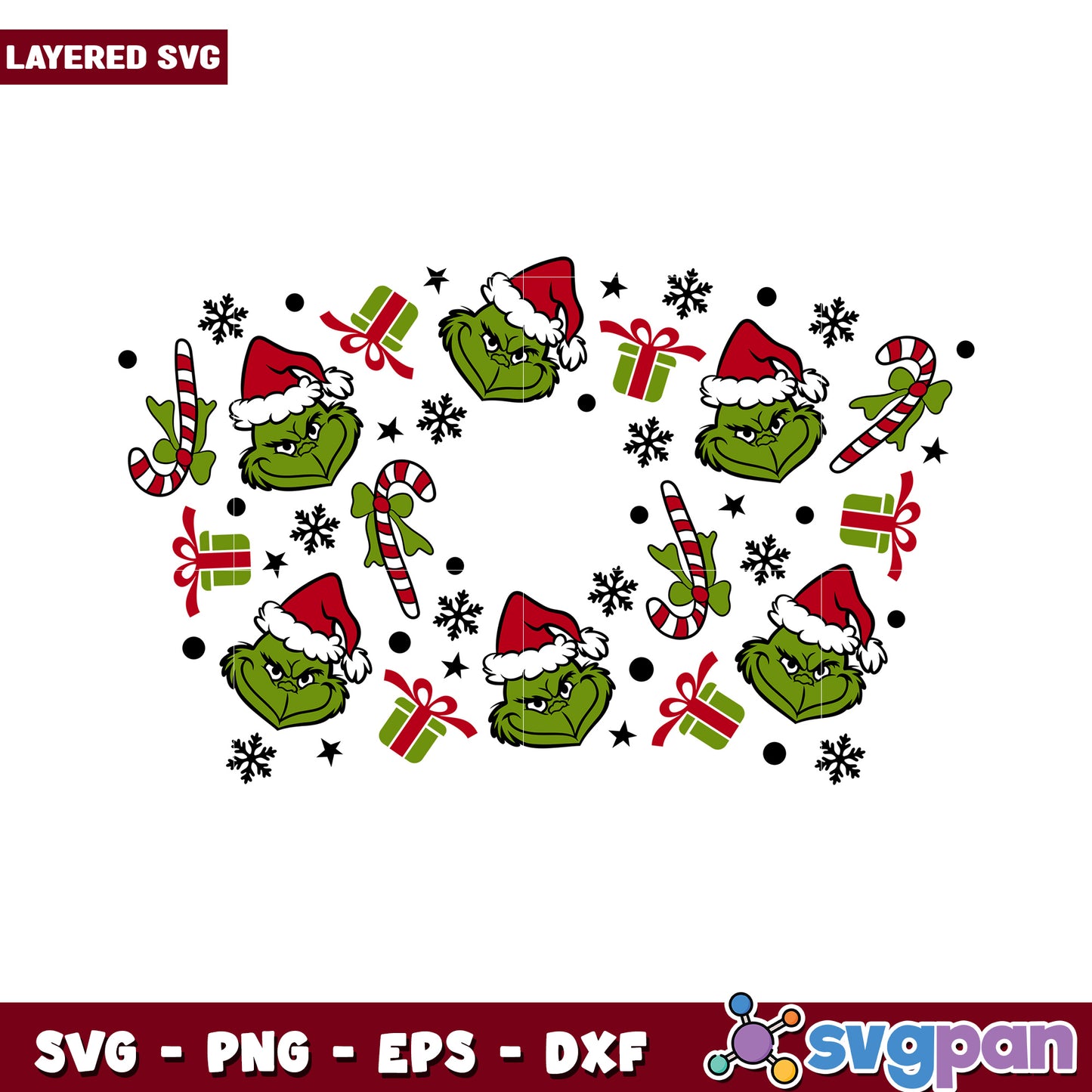 Grinch Christmas SVG design, festive elements for crafting projects