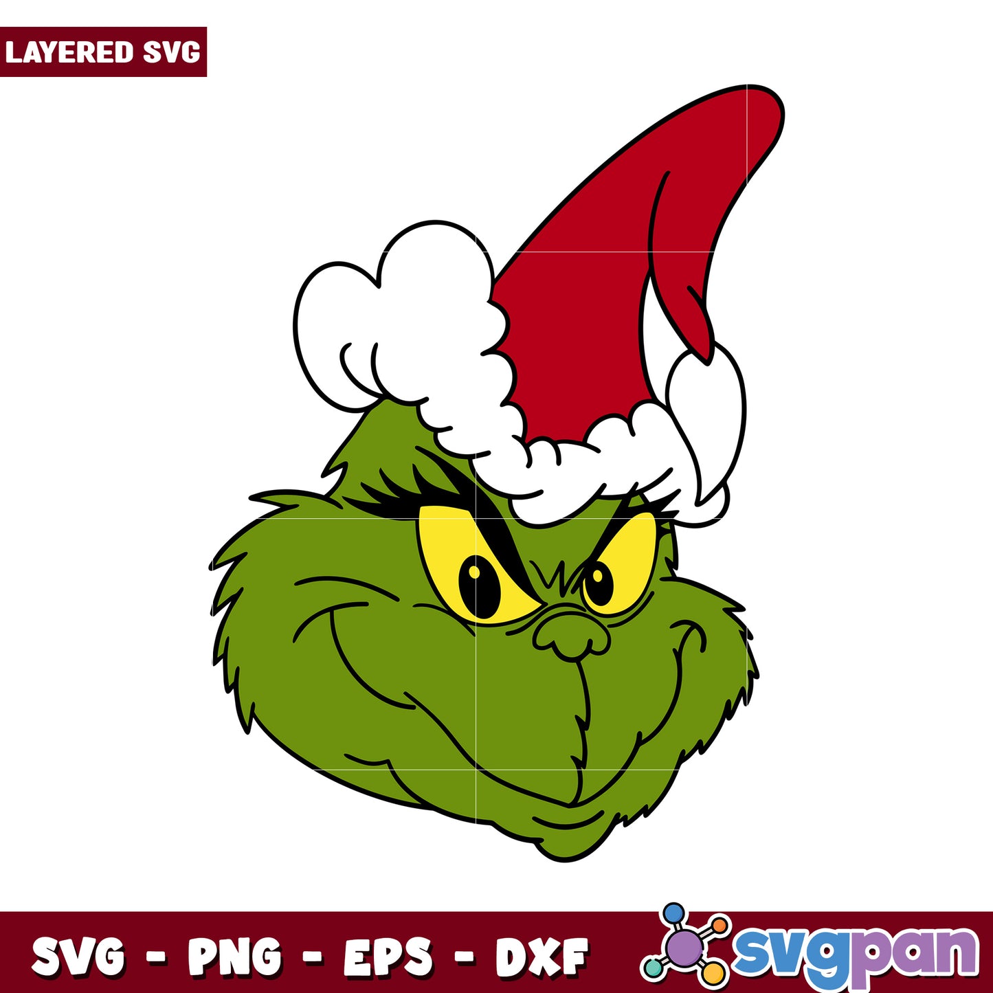 Grinch Christmas SVG design for festive projects, perfect for crafts