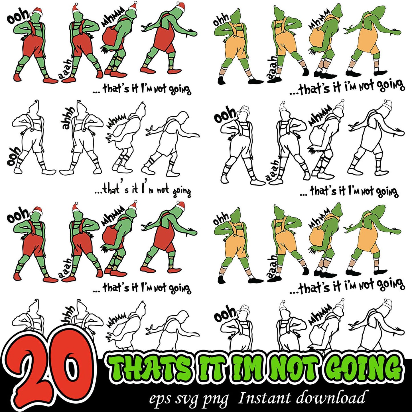 Grinch SVG Bundle 20 Thats It Im Not Going