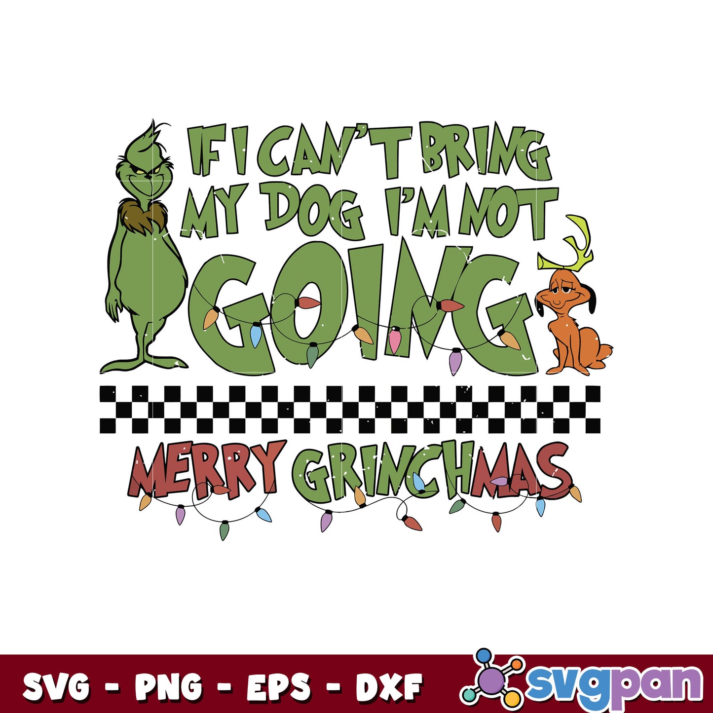 Grinch and dog merry grinchmas svg